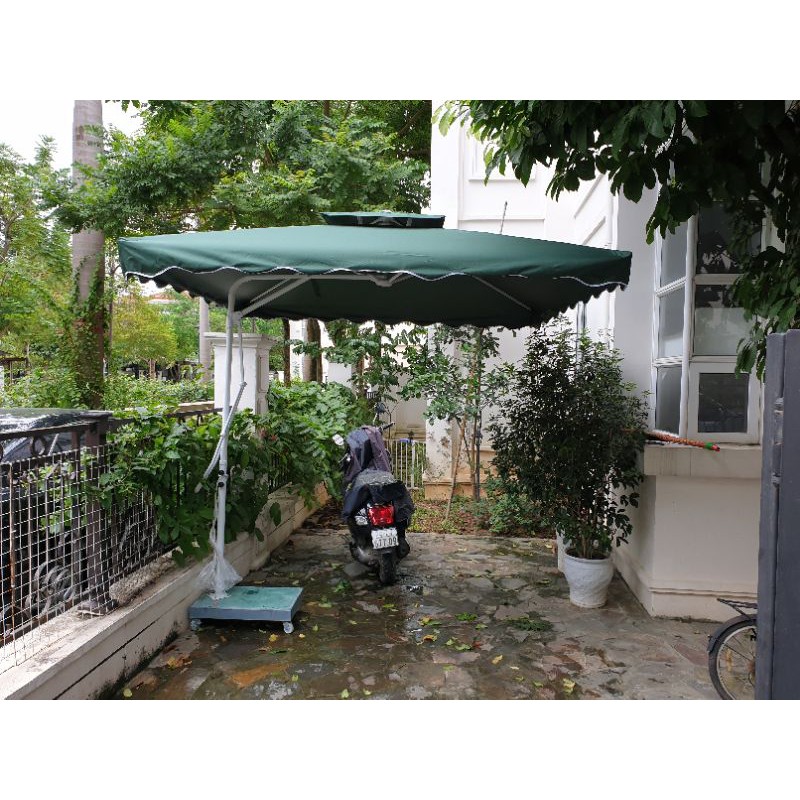 Ô DÙ LỆCH TÂM MÁI VUÔNG 2,5MX2,5M Bảo hành 12 tháng (Đã bao gồm chân đế có bánh xe)
