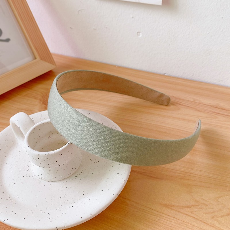 Băng Đô Cài Tóc Bằng Vải Satin Thiết Kế Đơn Giản Phong Cách Nhật Bản