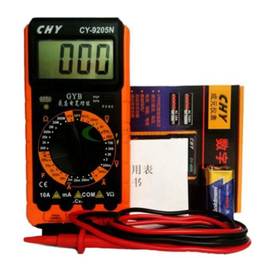 Đồng hồ đo vạn năng cho thợ điện tử CHY CY-9205N