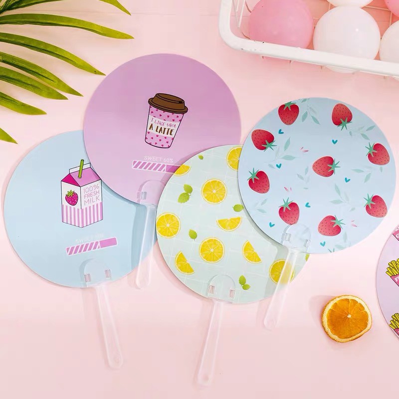 Quạt nhựa cầm tay quạt cute quạt quạt tròn #4