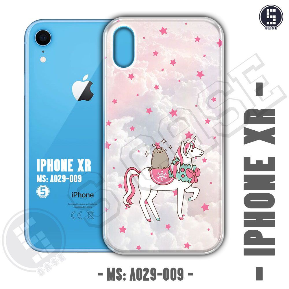 Ốp iPhone đủ các đời hình Cat Ride Unicorn A021-A030-009 (Chọn đời máy iPhone trong phân loại)