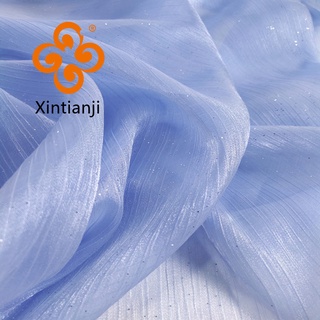 Vải lưới organza họa tiết bầu trời sao 50x150cm tự làm thủ công