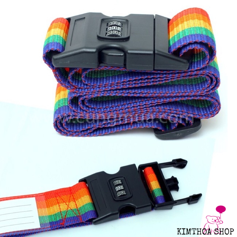 Dây đai bảo vệ vali có khóa số an toàn