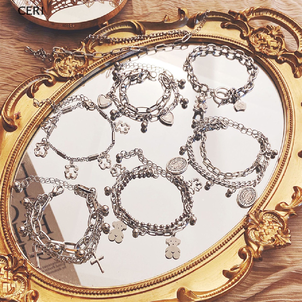 Vòng Tay Mặt Hình Gấu Dễ Thương Có Thể Điều Chỉnh Cho Nam Nữ