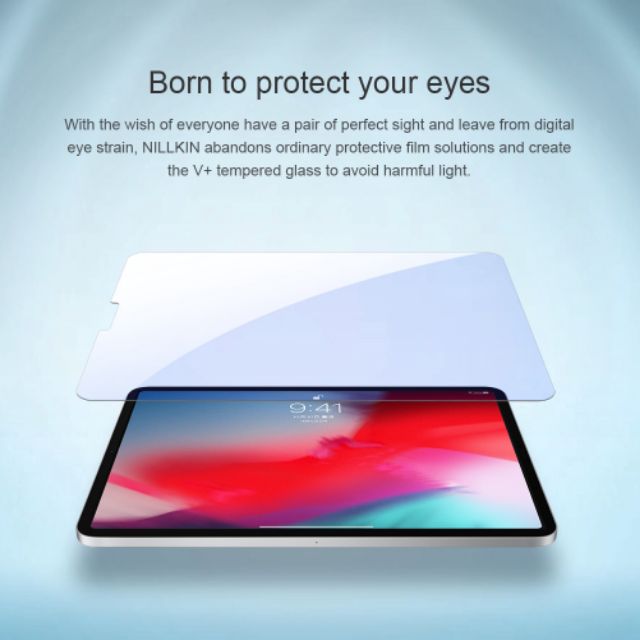 Kính cường lực Nillkin bảo vệ mắt iPad Gen 7 10.2inch V+ Anti Blue Light Tempered Chính Hãng / Giá Rẻ