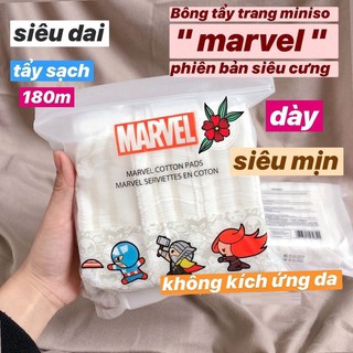 Bông tẩy trang Miniso Marvel 180 miếng - bản đặc biệt 3 lớp
