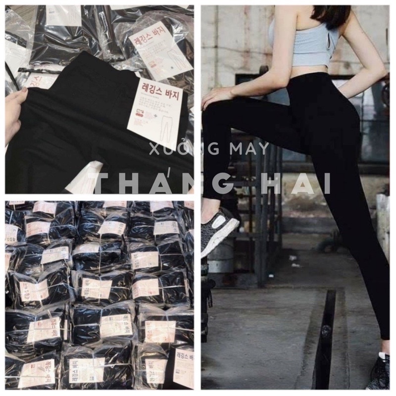 Xả kho quần legging xuất hàn cạp cao siêu đẹp, co giãn 4 chiều