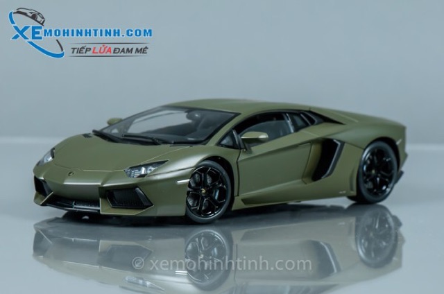 Xe Mô Hình Lamborghini Aventador Lp700 1:18 Welly-Fx (Xanh Rêu)