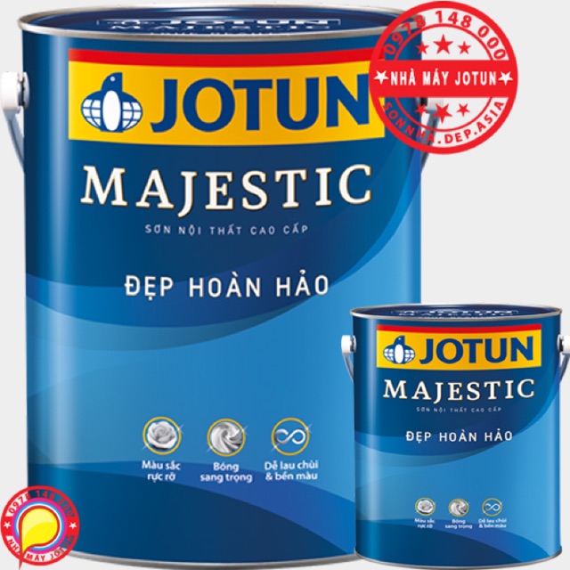 sơn nội thất jotun majestic đẹp hoàn hảo 5l