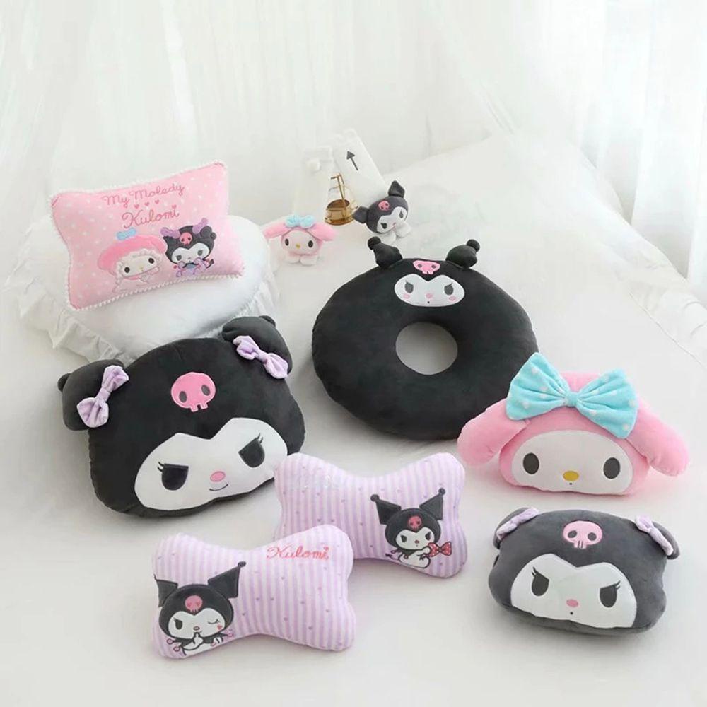 Vỏ Bọc Dây Đai An Toàn Xe Hơi REBUY1 Họa Tiết Anime Kuromi Đen Dễ Thương