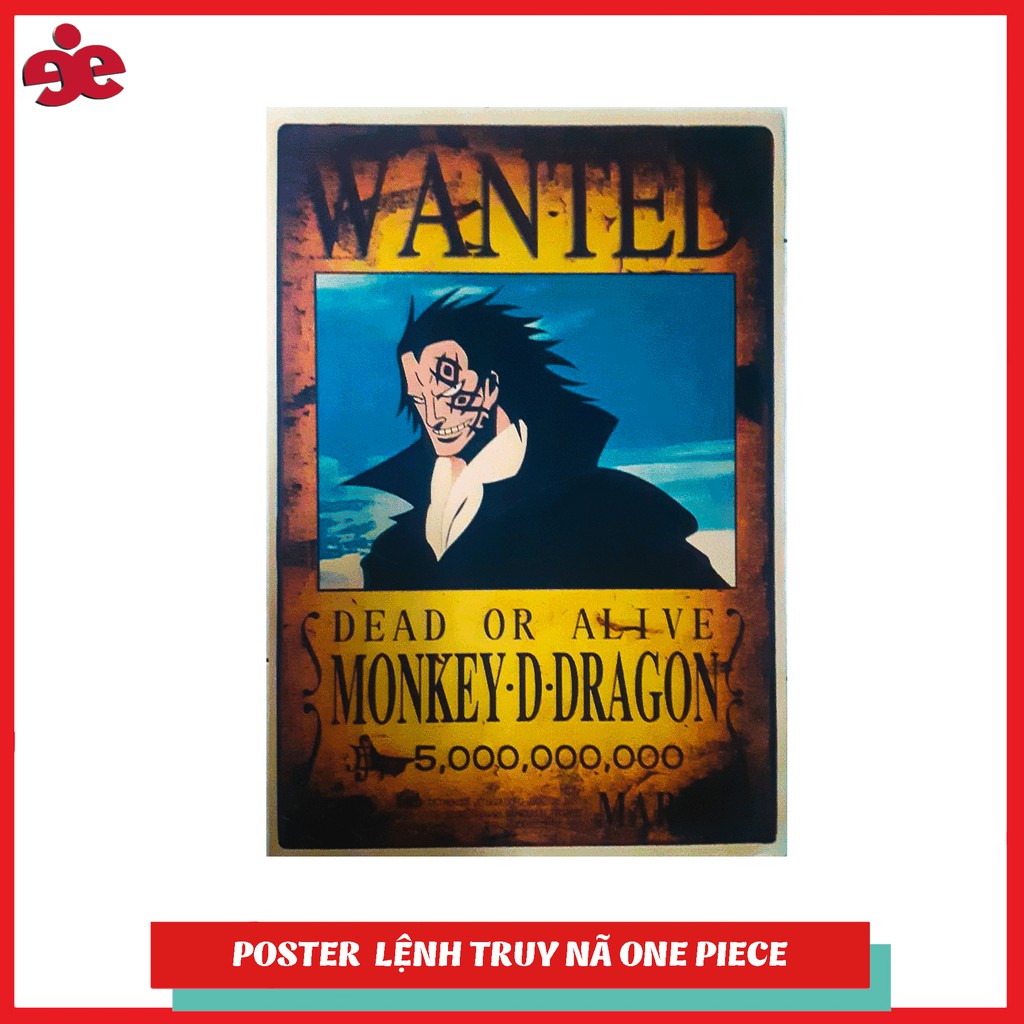 Bộ 10  Poster lệnh truy nã ONE PIECE (TỈ LỆ 1:1) - Mua 10 tặng 1 Poster nhân vật  ACE