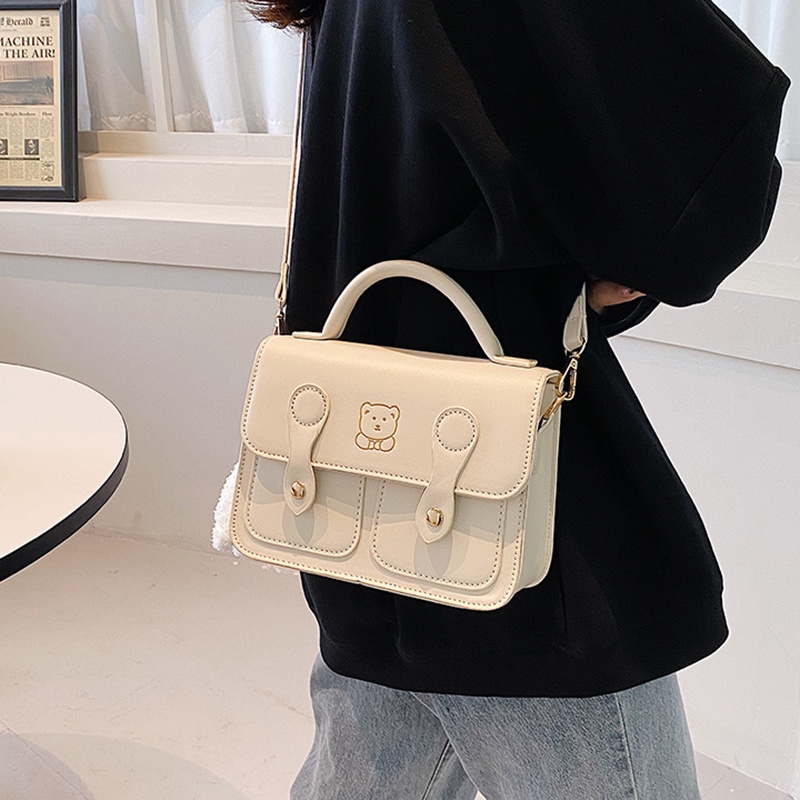 Túi đeo chéo IELGY hình vuông nhỏ chất lượng cao phong cách cổ điển với móc treo thời trang cho nữ