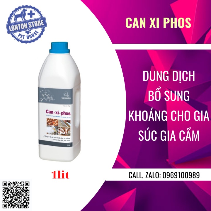 VEMEDIM Can-xi-phos Bổ Sung Khoáng Cho Gia Cầm Đẻ Trứng, Gia Súc Can xi Phos 1l - Lonton Store, Can-xi-phos, can xi phot