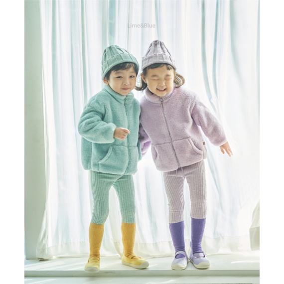 Áo khoác lông nội địa Hàn Quốc Lime & Blue