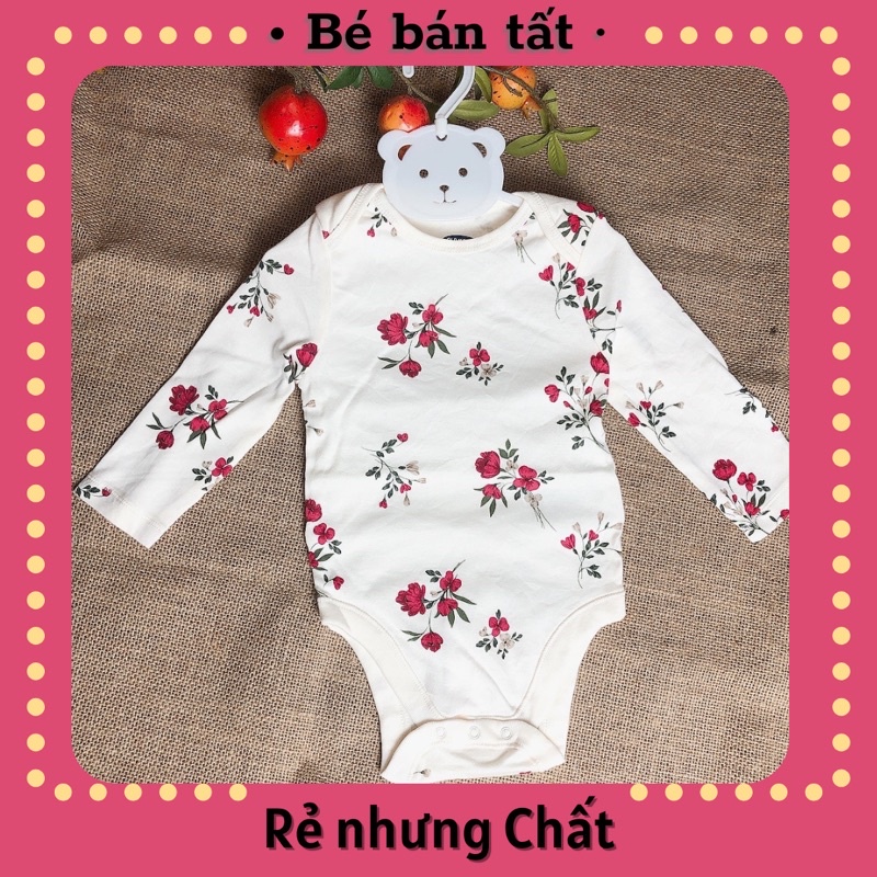 Bodysuit/Bodychip/Áo liền thân dài tay Old navy cho bé gái, hoa nhí