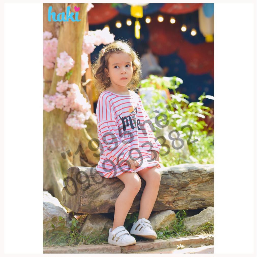 Đầm bé gái giá rẻ_ Váy kẻ Smile Everyday HAKI (3 màu)_ HK503 ( Hàng Việt Nam xuất khẩu)