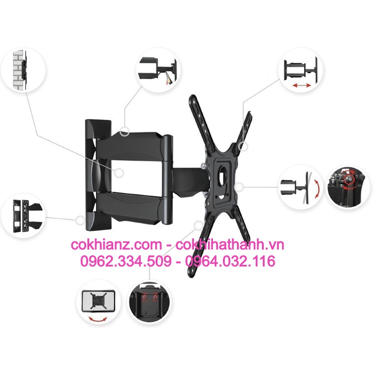 KHUNG TREO TIVI ĐA NĂNG P4 HÀNG NHẬP KHẨU 32-55 INCH