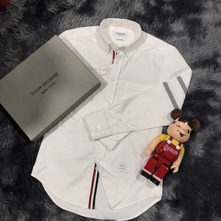 Áo sơ mi Thom browne trắng viền xám trắng nhập khẩu