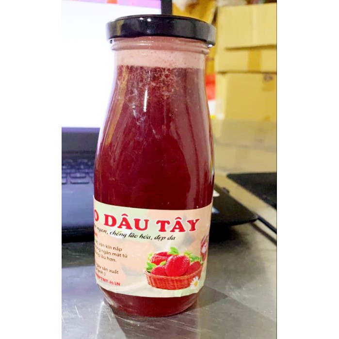 Siro DÂU TÂY giải khát  - Siro dâu tây rim đác - Siro dâu tây làm bánh