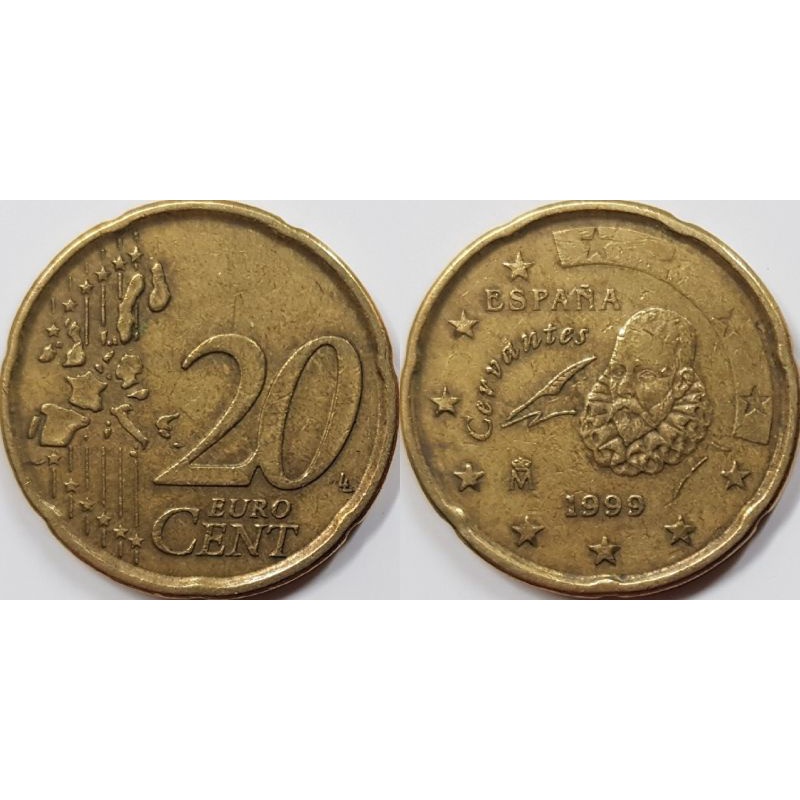 Đồng xu 20 Euro Cent Tây Ban Nha  1999-2006