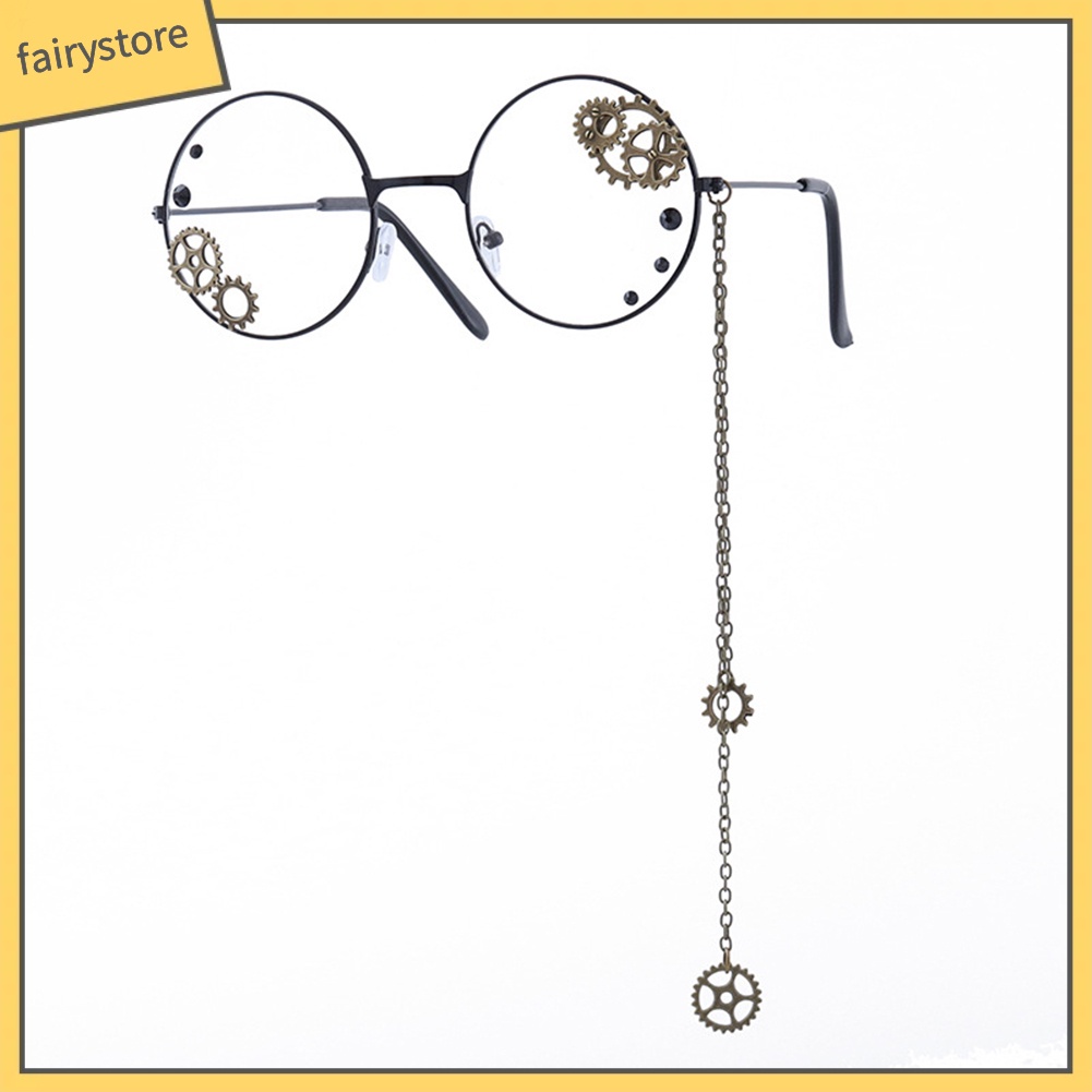 Mắt Kính Gọng Tròn Phong Cách Punk Dành Cho Nam Và Nữ