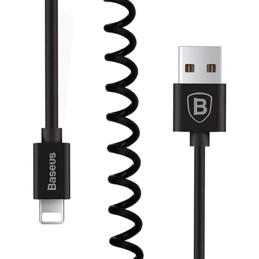 Cáp lò xo chân lightning Baseus Elastic Data Cable CALIGHTNG-EL01