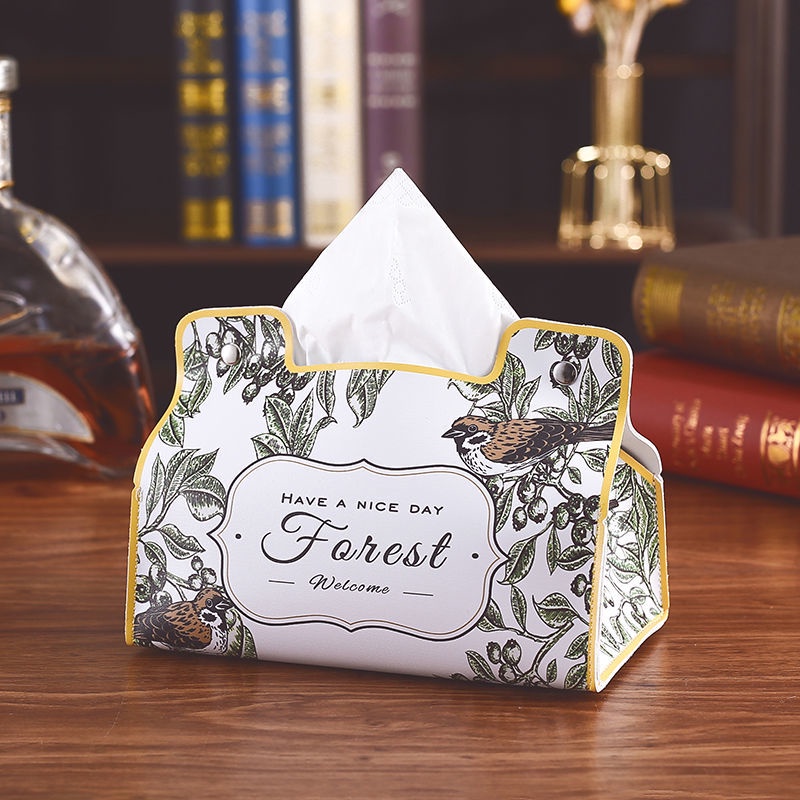 Hộp Đựng Khăn Giấy Bằng Da Cao Cấp Chống Thấm Nước Phong Cách Châu Âu