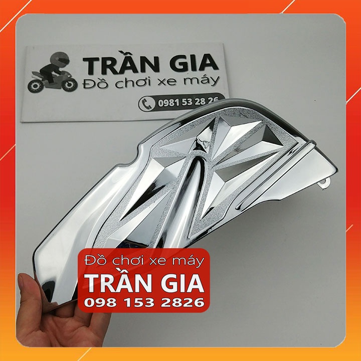 Chụp bầu gió xe Nozza Grande năm 2019-2020-2021-2022 ốp pô e lọc gió inox crom - phụ kiện trang trí đồ kiểng