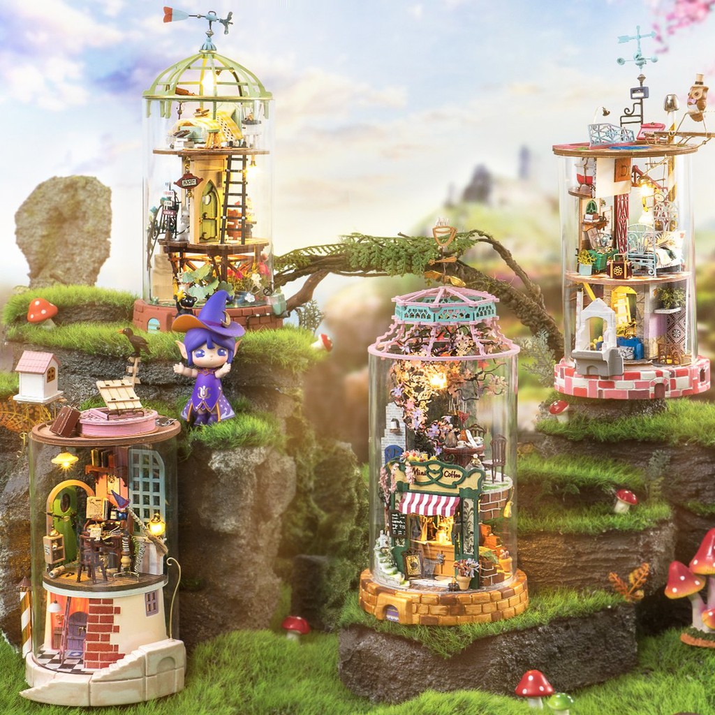 [BẢN QUỐC TẾ TIẾNG ANH] Mô hình nhà DIY Doll House Robotime Mysterious World DS001 - DS004 Glass Miniature