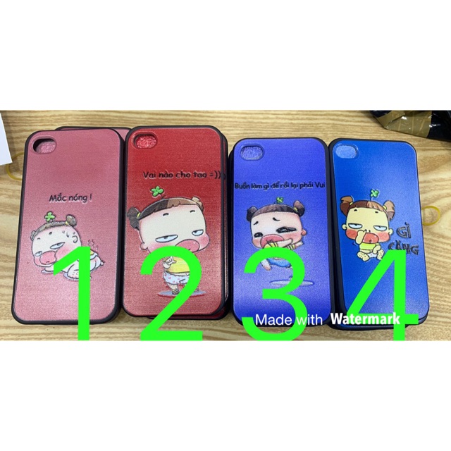 Ốp lưng iphone4G/4S dẻo in hình kute