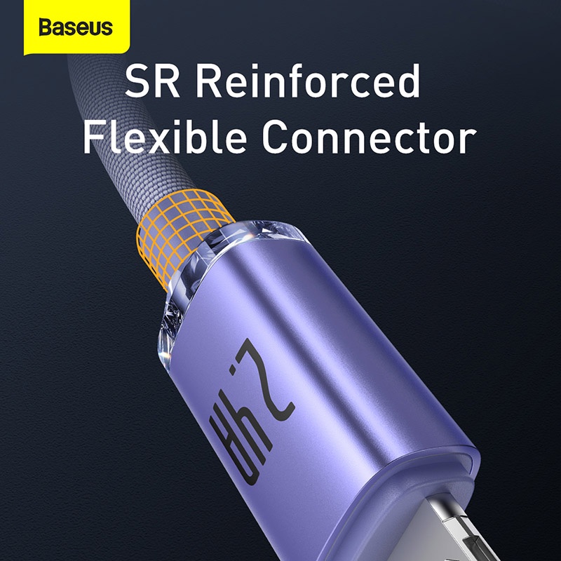 Dây Cáp Sạc Nhanh Baseus 2.4A Cho iPhone 14 13 12 Pro Xs Max X Xr 8 7 Plus