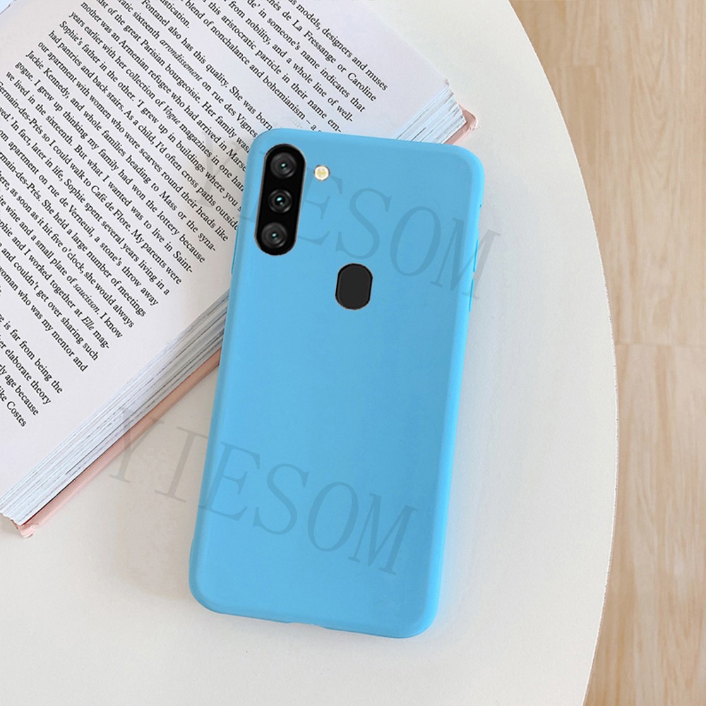 Ốp điện thoại silicon TPU mềm nhám cho Samsung Galaxy A11