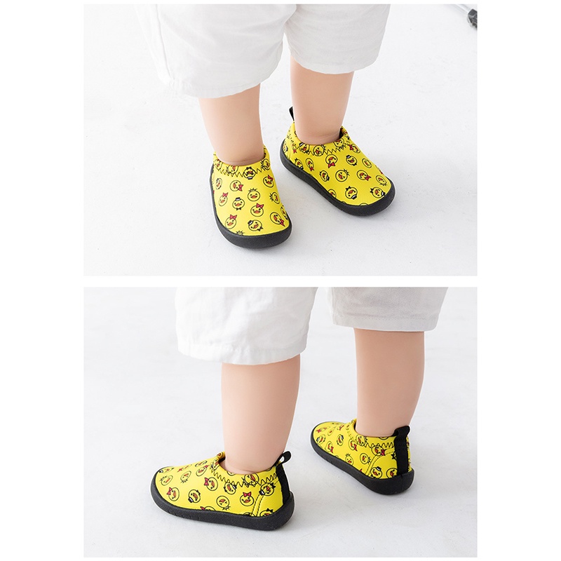 SANITKUN Giày sneaker đế mềm thoáng khí chống trượt in họa tiết hoạt hình thời trang xuân thu cao cấp cho bé