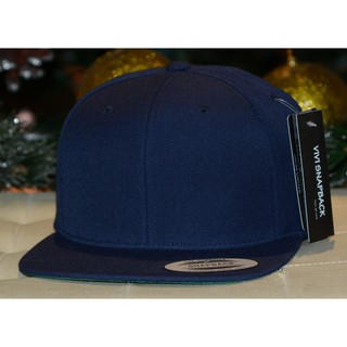 Mũ nón snapback màu xanh navy snapback trơn không logo The Classic Yupoong Premium Snapback Navy ( Hình thật )