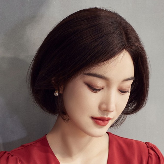 [Mã BMBAU300 giảm 7% đơn 499K] Tóc Thật WINA Mái Xéo Ngôi Lệch TTND-10