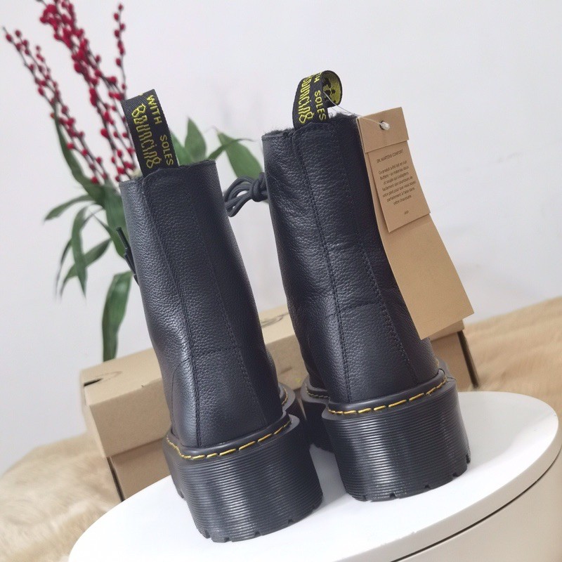 Bốt cổ ngắn buộc dây đế dày da thật cao cấp Dr.Martens