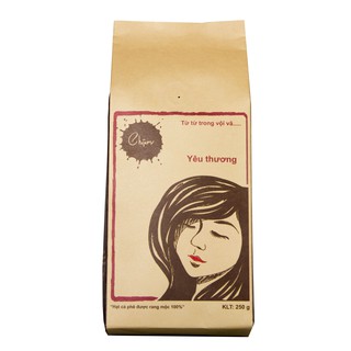 5kg Cà phê rang mộc – Yêu thương [250g/bịch] - thành phần 70% robusta và 30% arabica