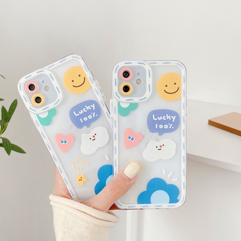 Ốp điện thoại silicon mềm trong suốt in hình đám mây dễ thương cho iPhone Pro 13 Pro Max 12 11 XR XS 6 6 Plus 7 8Plus X