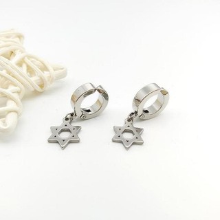 Bông tai Unisex titan không gỉ Kẹp tai ngôi sao trang sức phụ kiện nam nữ khuyên tai phong cách Hàn Quốc