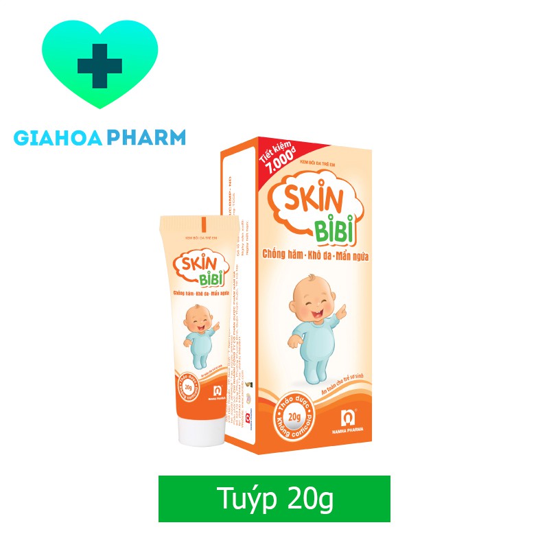 Kem bôi chống hăm, khô da, mẩn ngứa em bé Skin Bibi (Tuýp 20g) - Muỗi đốt, côn trùng cắn, an toàn trẻ sơ sinh [skinbibi]