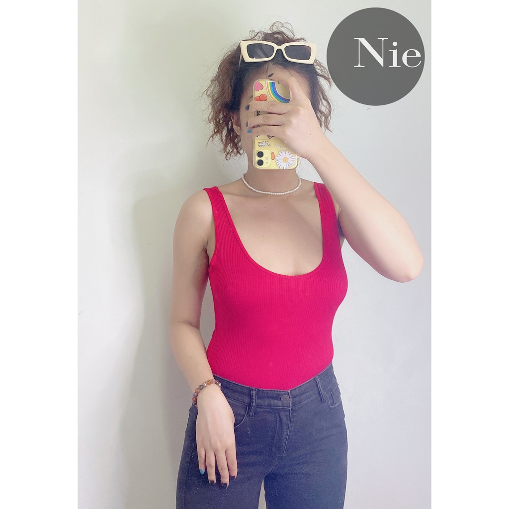 Bodysuit sát nách thun gân tự tin năng động✊