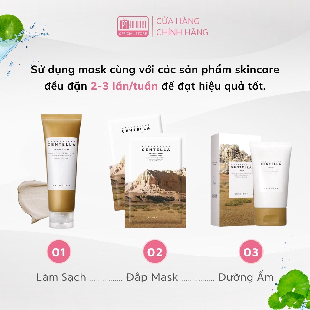 Mặt nạ dưỡng ẩm, làm diu da Skin1004 Madagascar Centella Watergel Sheet Ampoule Mask 25ml