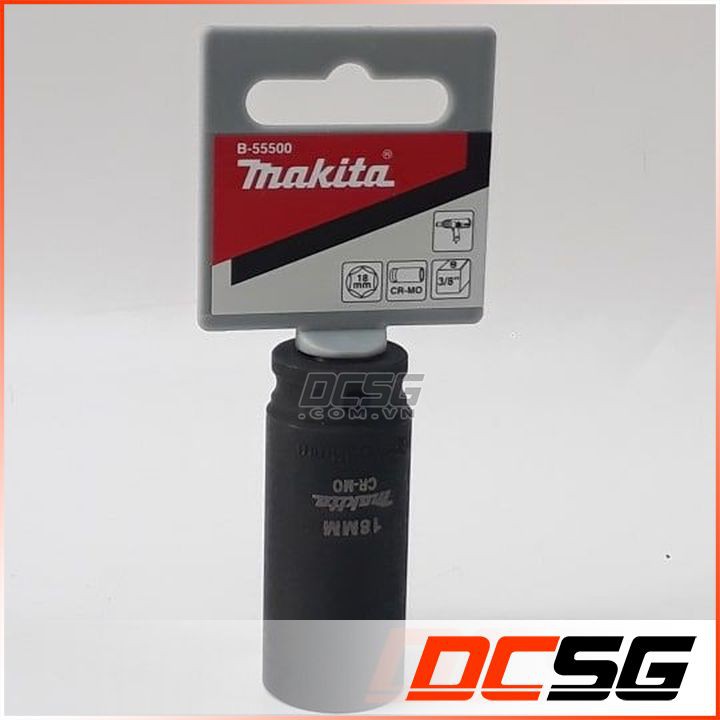 Đầu tuýp loại sâu 3/8&quot; 18mm Makita B-55500