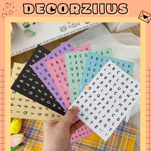 Sticker Cute, Hình Dán Bảng Chữ Cái Kí Tự Nhiều Màu Sắc Trang Trí Toploader,Sổ Tay,Bullet Journal