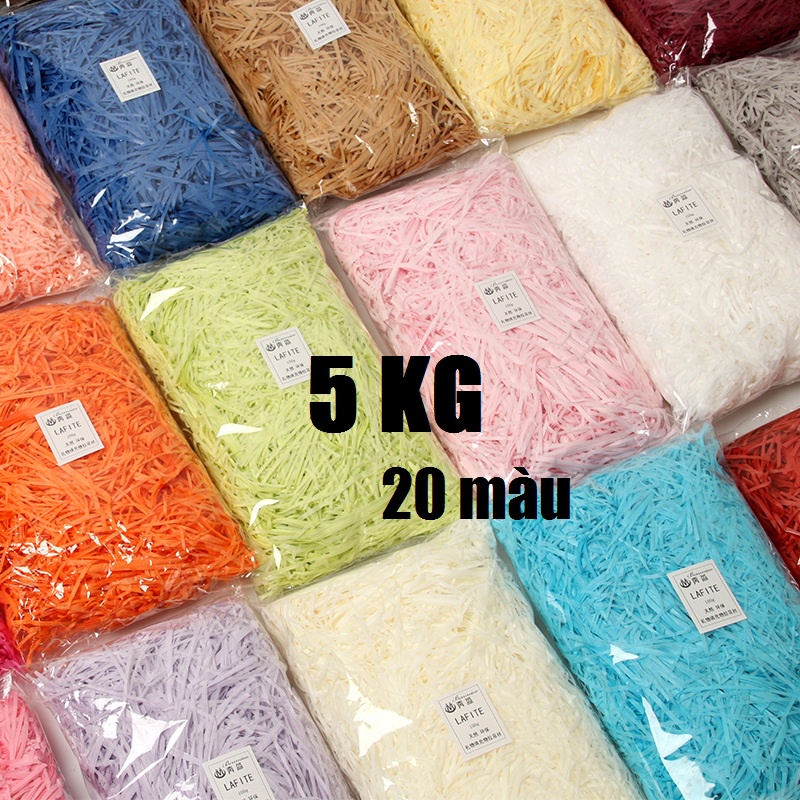 [5KG] Giấy rơm giấy vụn mỏng nhẹ lót hộp quà tặng