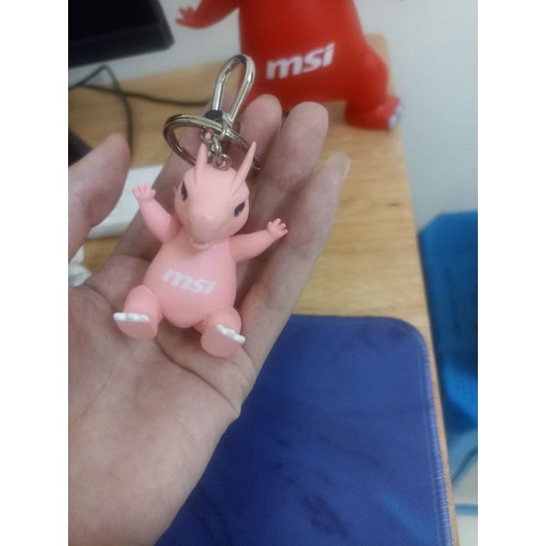 Móc khóa rồng MSI pink