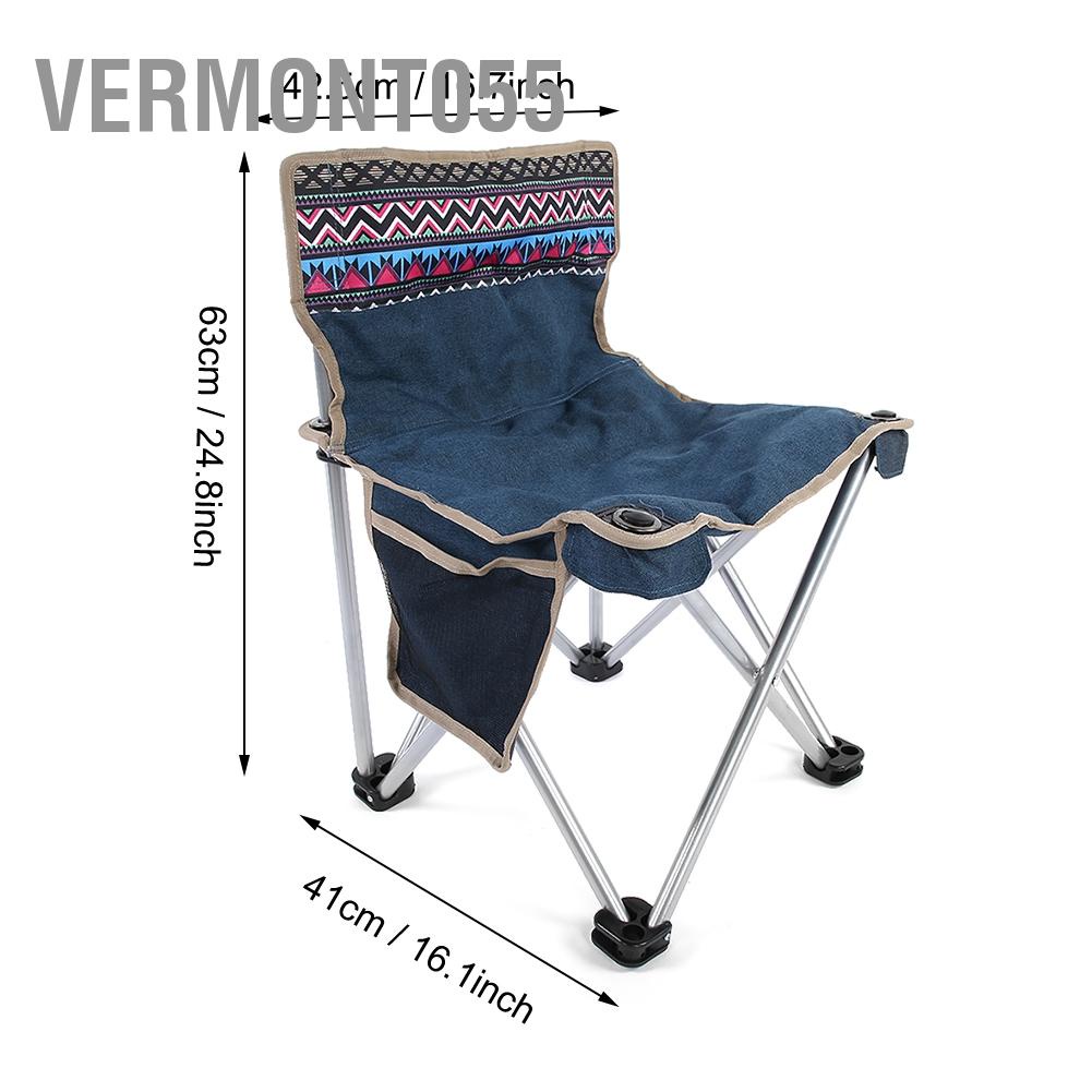 Có thể bán buôn Ghế ngoài trời có thể gập lại Cắm trại di động Câu cá dã ngoại tựa lưng túi Vermont055 Hàng giao ngay
