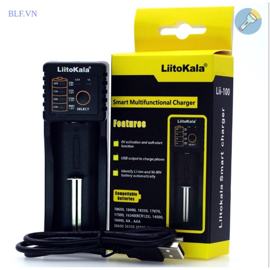 [S1] Sạc đơn Lii-100 liitolaka usb