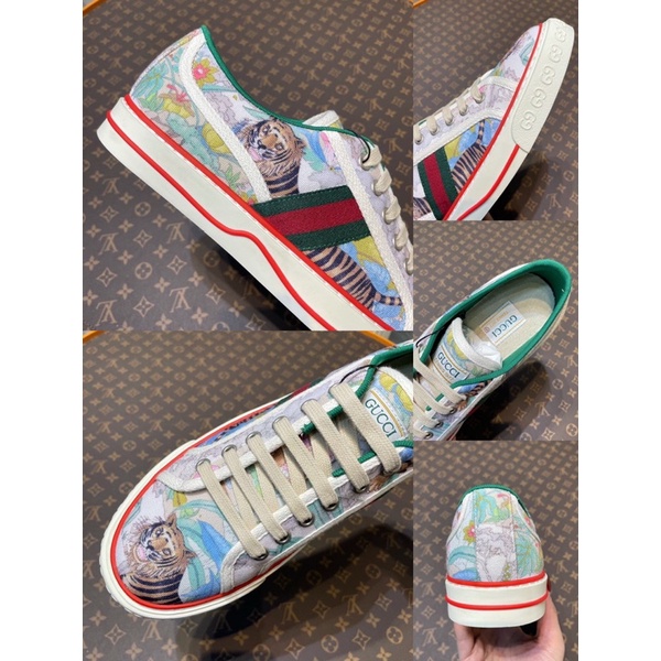 Giày thể thao cho nam và nữ cao cấp thương hiệu Gucci GC/GG hoạ tiết con hổ mẫu mới trẻ trung phong cách