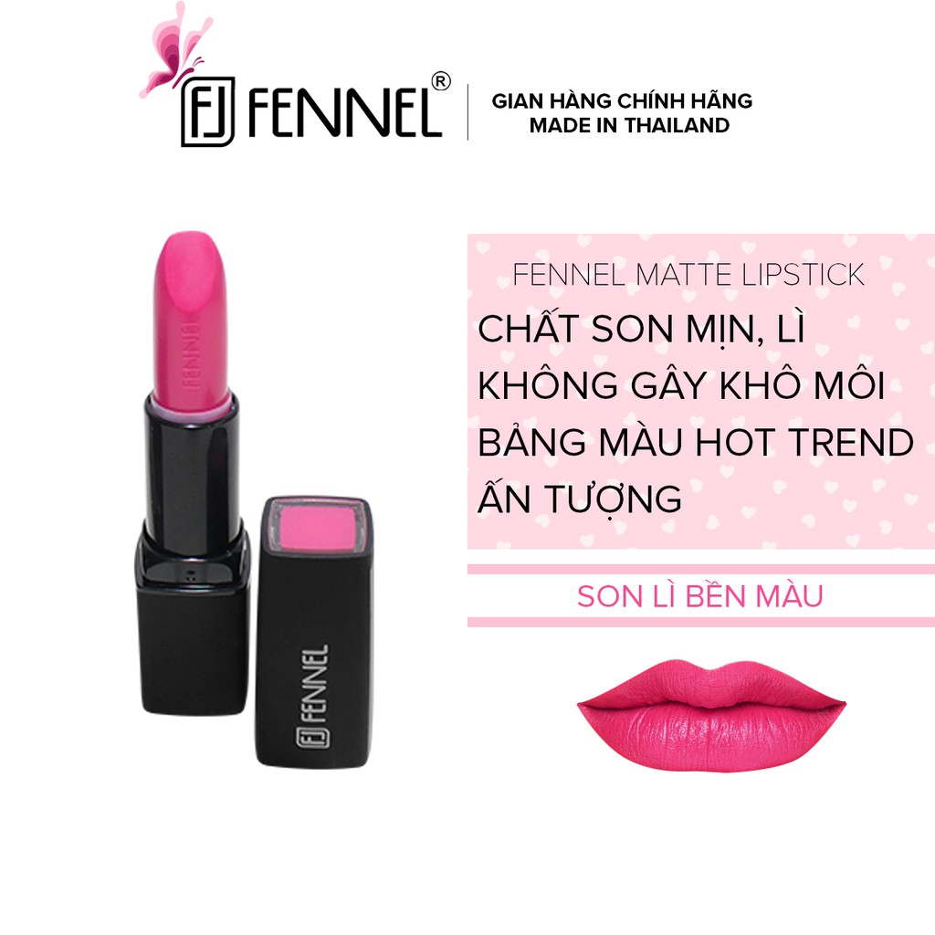 Son lì bền màu chính hãng Thái Lan Fennel Matte Lipstick cho đôi môi căng đầy quyến rũ 4gr